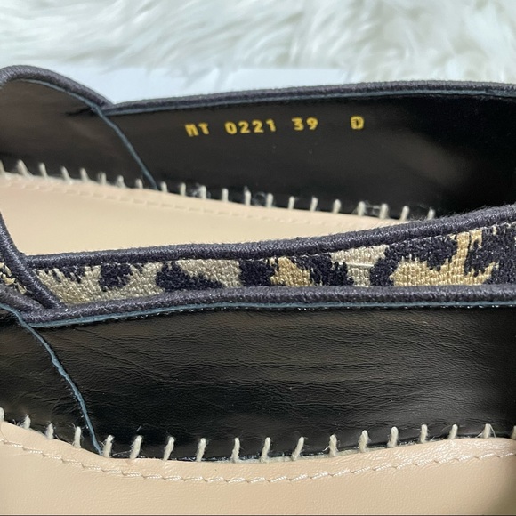 CHRISTIAN DIOR LOGO EMBROIDERED LEOPARD PRINT GRANVILLE ESPADRILLE 39 - Picture 4 of 12